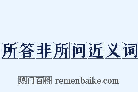 所答非所问近义词是什么意思的图片